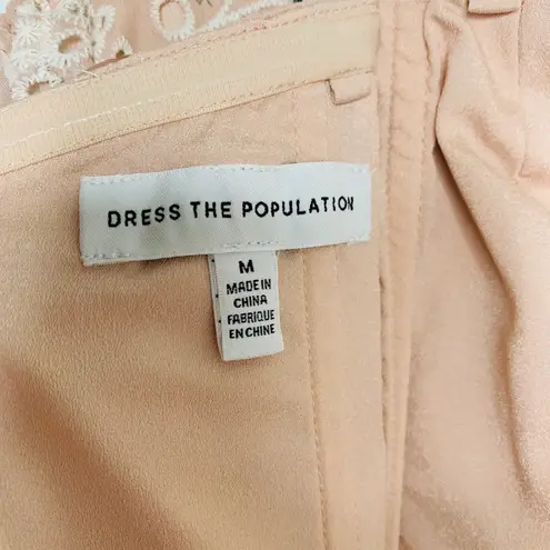 Dress the Population River Fit and Flare Midi Dress Blush Pink Womens Medium