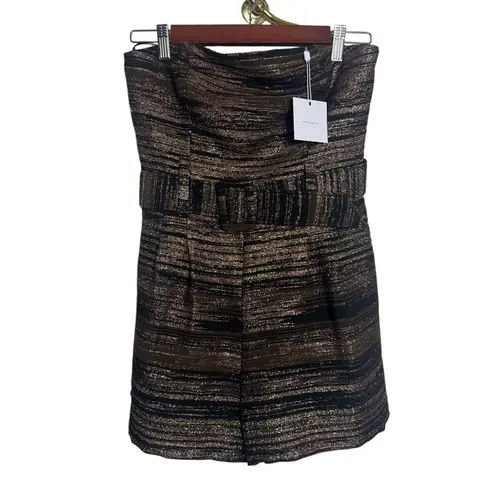 Lavender Brown NWT Strapless Belted Romper – Bronze, Women’s Size S