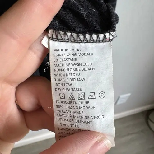 prAna Gray Blue Striped Long Sleeve Crew Neck Pocket Tee Womens S Classic Basic