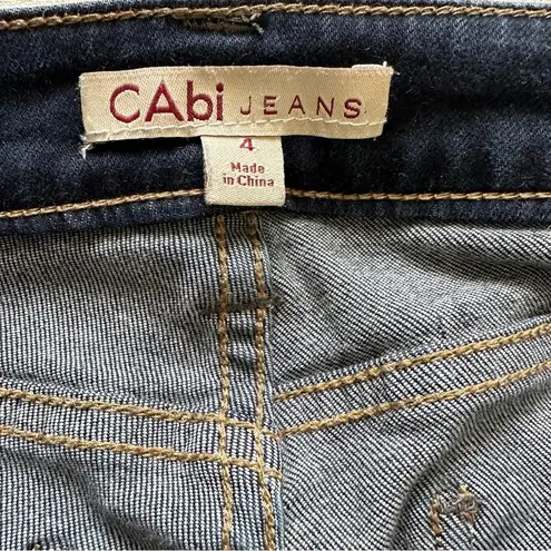 CAbi  Jeans Ruby Dark Wash Low Rise Stretch Skinny Jeans Size 4 #492