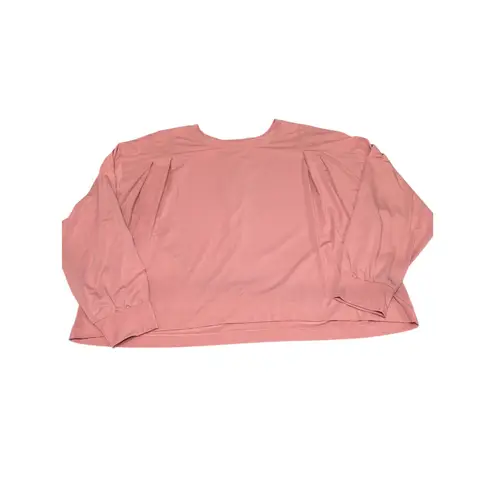 Athleta Elemental Long Sleeve Conch Pink Top XL Pleated Flowy Athleisure