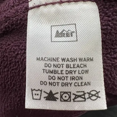 REI Fleece Jacket Womens Small Purple Full Zip Pockets Outdoor Hiking Commute