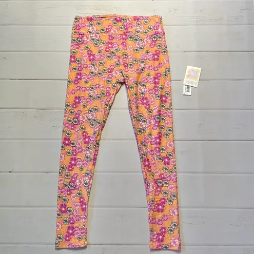 LuLaRoe NWT -  - Women’s Orange & Pink Floral Leggings