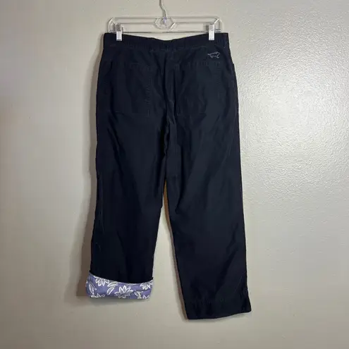 Horny Toad Straight Crop Capri Pants Size 8 Casual Outdoor Navy Blue