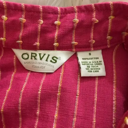 Orvis Vintage Pink Cotton Canvas Classic Lagenlook Coastal jacket oversized S