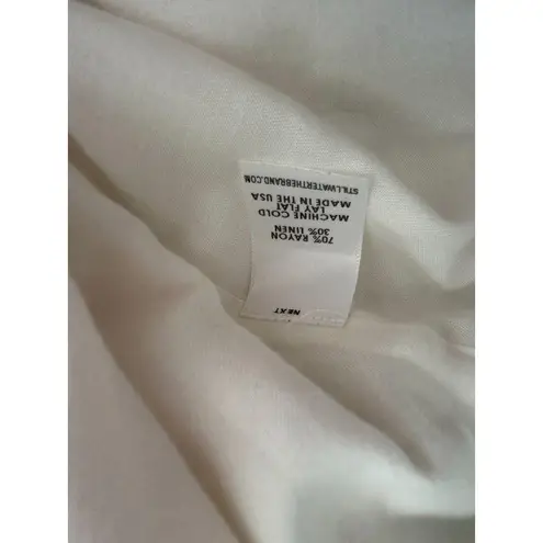 STILLWATER White Linen Blend Strapless Keyhole Dress Size Small
