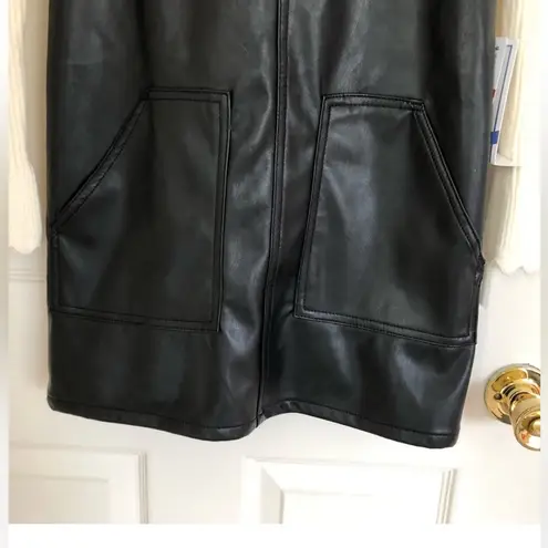 Tinseltown NWT Faux Leather Skirtalls Overall Mini Dress -