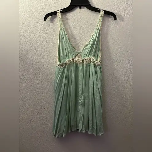 Lulus  Mint Green Lace Double Strap Mini Dress XS