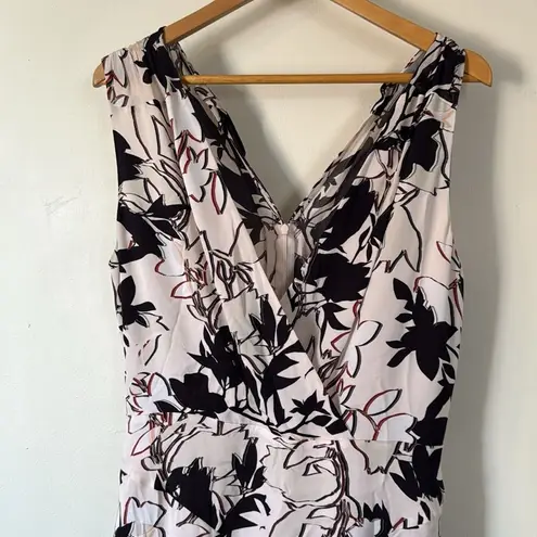 Classiques Entier โ Silk Floral Wrap Dress 12 Sleeveless Lined