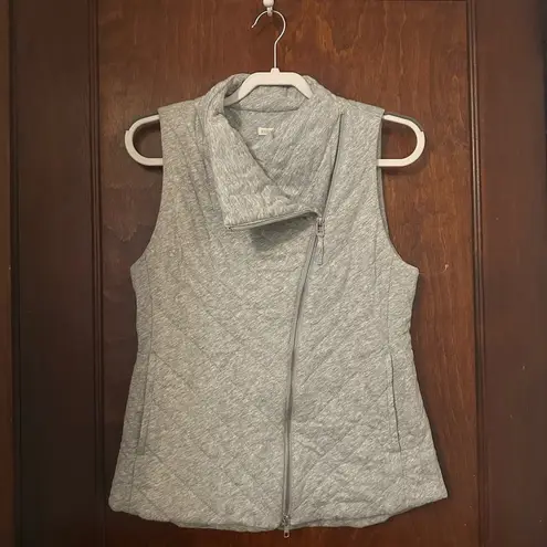 Eileen Fisher  Grey Quilted Cotton Vest XS