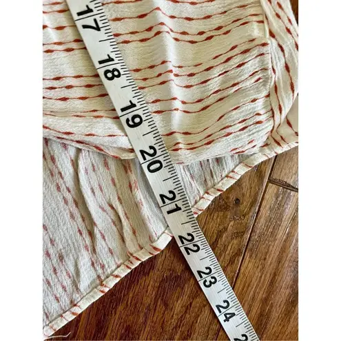 potter's pot 🚨 SALE white linen textured cropped knot front blouse