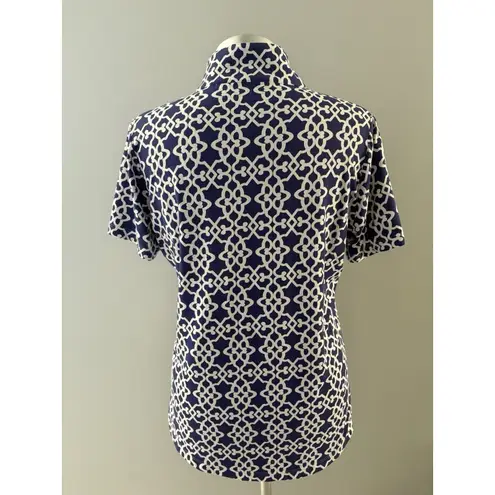 IBKUL 1/4 Zip Shirt Womens Medium Blue White Quick Dry Cool UPF 50 Golf Tennis