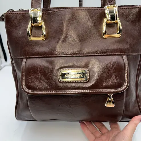 Capezio Vintage Faux‎ Leather Shoulder Bag Brown