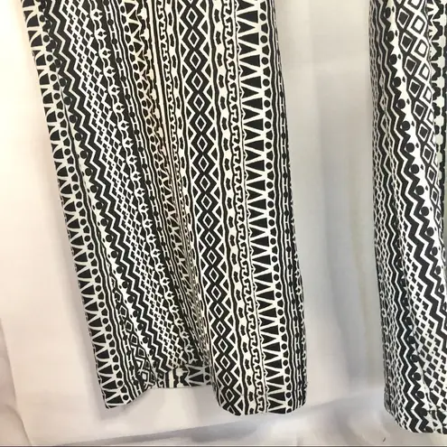 prAna Bijou Black & White Halter High Neck Wide Leg Jumpsuit XS