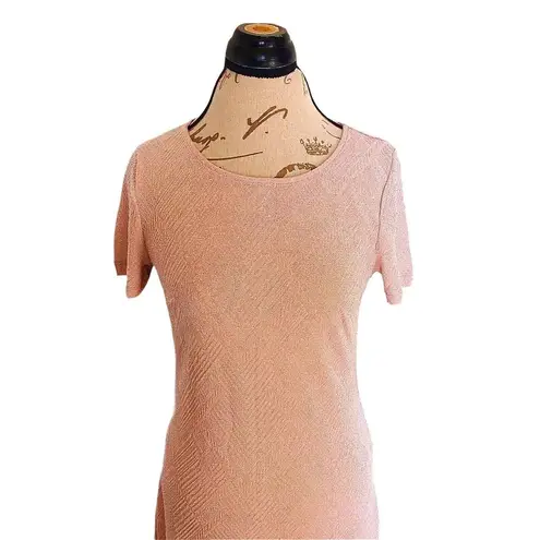 Trixxi  Dress Size Medium Pink Blush Textured Shift Party Evening Cocktail Mini