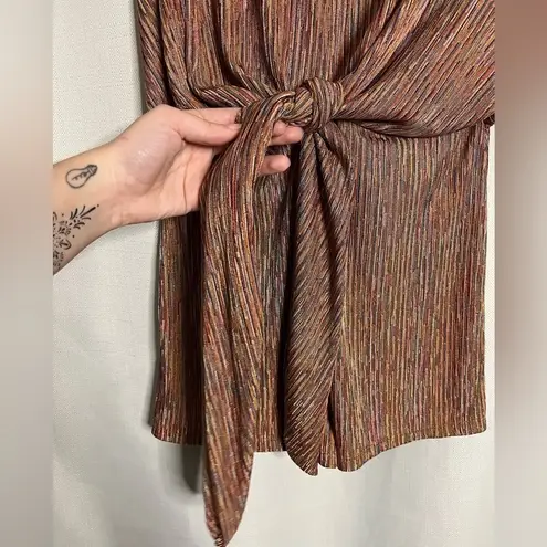 ZARA  Multi Color Keyhole Cutout Striped Romper Small