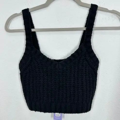 Florence by Mills Black Knit Crop Tank Top M Ribbed Cropped Sweater Camisole Size undefined