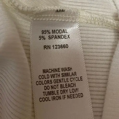 Splits59 White Rib Knit Sleeveless Racerback Stretch Mini Bodycon Tank Dress S