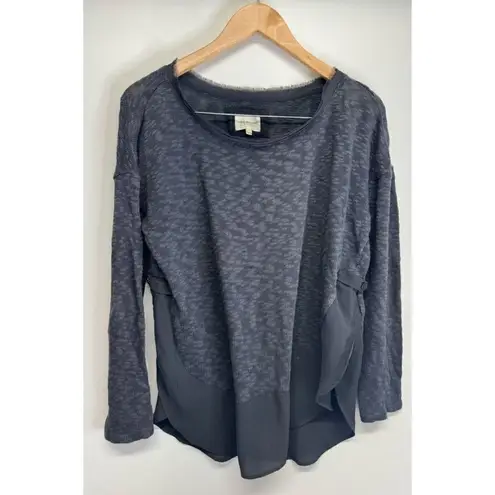 Anthropologie  Deletta Nubby Circle Tee in Black Size Small - Image 2