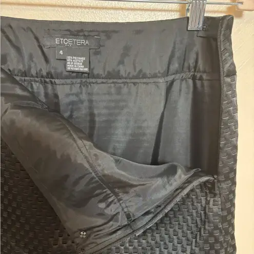 Ectetera Womens Skirt Tiered Scalloped Ruffle Black White Unique Print Size 4