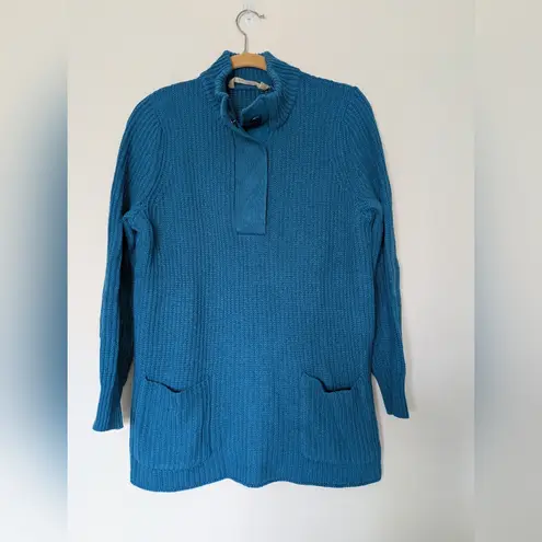 Soft Surroundings  Teal Women's Highland Chunky Sweater Sz PM