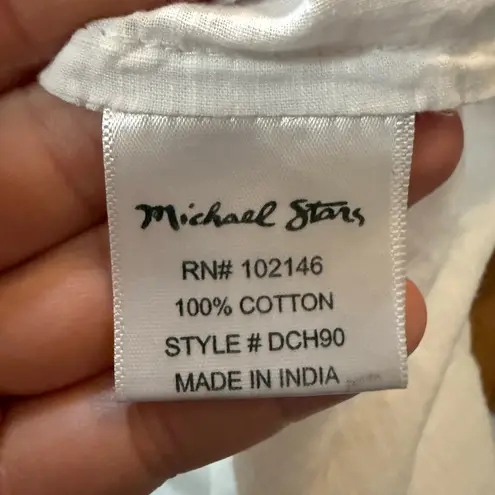 Michael Stars Mila Embroidered Cover Up White Beach Vacation Soft Girl Sz M