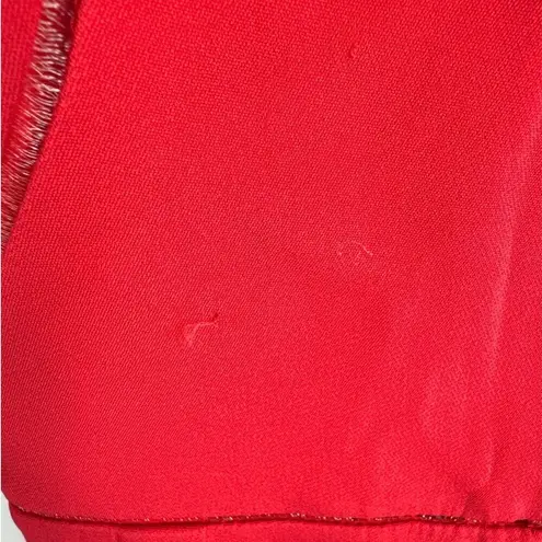 Jonathan Simkhai Crepe Combo Mini Ruffle Dress in Fire Red Size 6 NWT