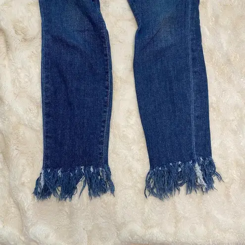joe's jeans Mabel Skinny Crop Fun & Flirty Jeans w/ Fringe Hem - size 25