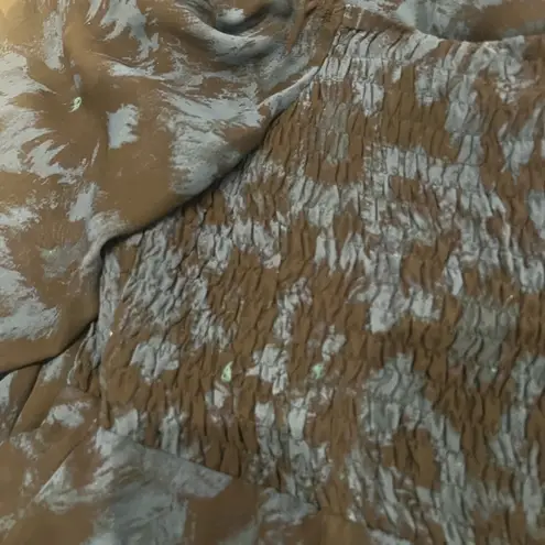 Elegant smock Floral Dress Blue Size M