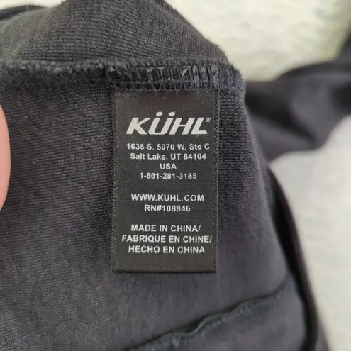 Kuhl Womens Fleece Zip Up Hoodie Jacket Charcoal Gray Thumbholes Size Large 16S - Image 9