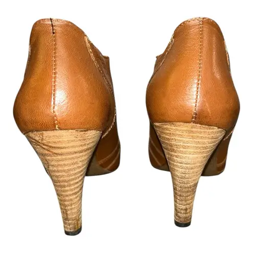 Audrey Brooke Avignon Ankle Boots Women’s 9 Tan Brown Leather Heeled Booties