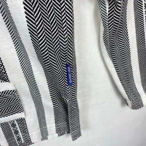 Spirit Jersey Grey Striped Hooded Sweatshirt- XS