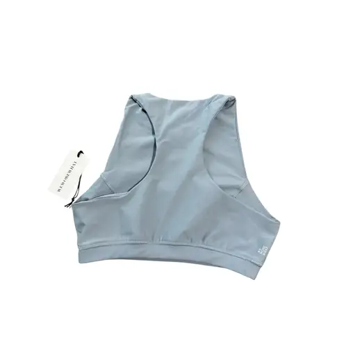 We Wore What NEW High Neck Sports Racer Back Bra Dusty Blue Size Small Athletic