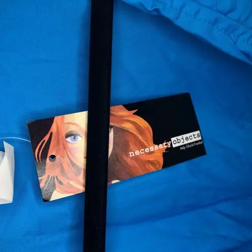 Necessary Objects Dress Blue Ruffle Collar Wrap Dress Sz 2X NWT Belted Office