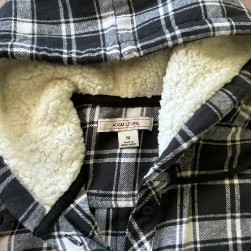 Adam Levine Hooded Sherpa Lined Flannel Shirt
