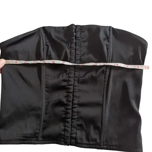 Superdown Sexy Cute Black Satin Cailyn Corset Top Size Small