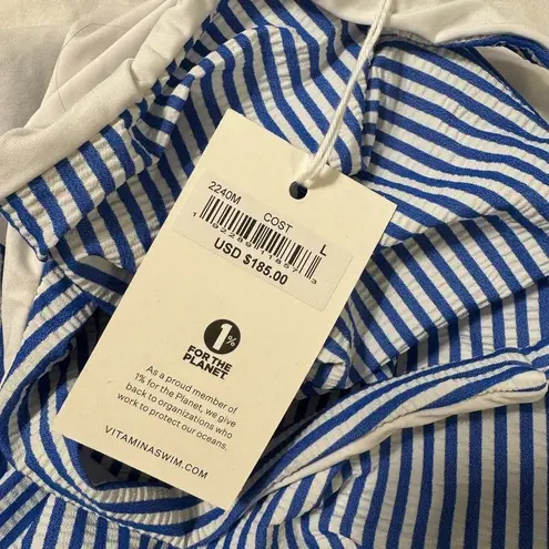 Vitamin A New! Alia One Piece Swimsuit- Blue and White Stripes