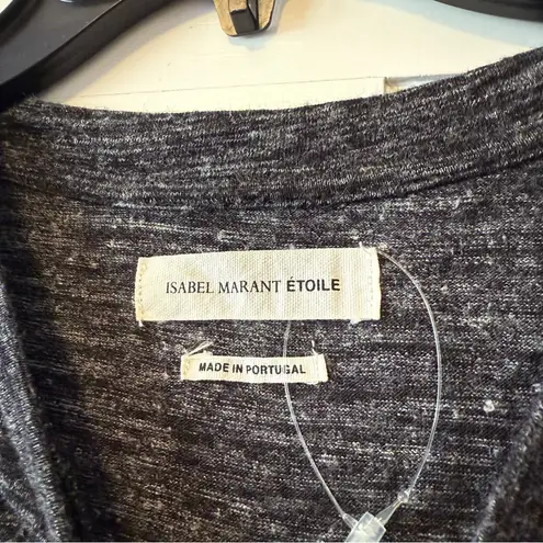 Isabel Marant NWOT Etoile Wilder Grey Long Sleeve Twist Front Jersey Dress Sz 44