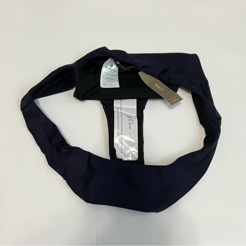 J.Crew  Curved Waist Cheeky Bikini Bottoms in Navy Blue Size M New