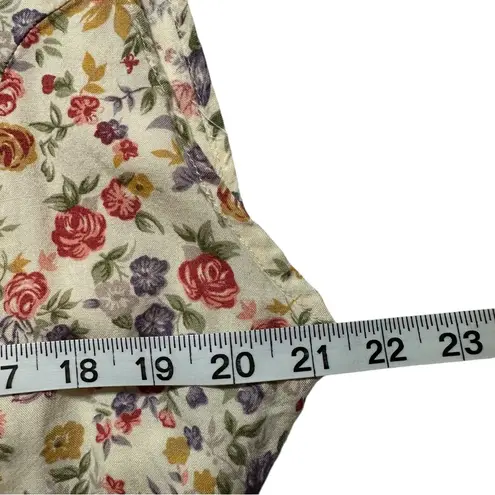 Vintage 90s Adjustable Cream Floral Hippie Cottagecore Flower Pattern Ro… Pink Size 20W