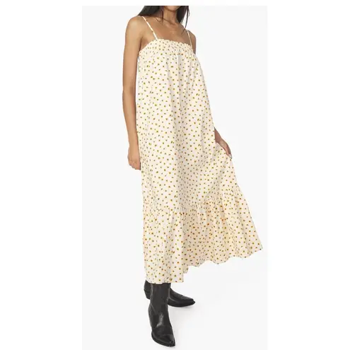 We Wore What Smocked Midi Ditsy Daisies Dress Size XS