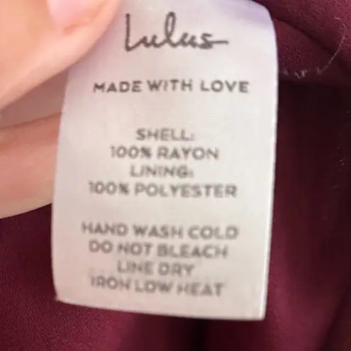 Lulus Women's Heart of Marigold Burgundy Wrap
Maxi Dress M Red