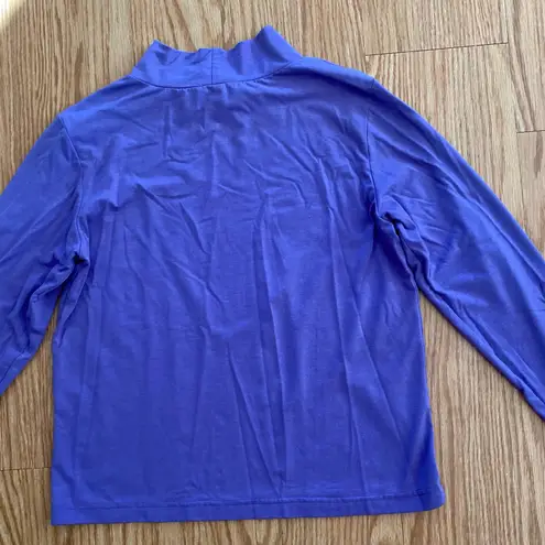 Vintage Y2K Purple Long Sleeve Pullover Turtleneck Top Womens Small