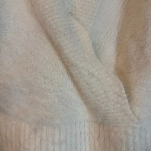 Lipsy London Teddy Wrap Fuzzy Sweater Ivory Size 2 EUC  White