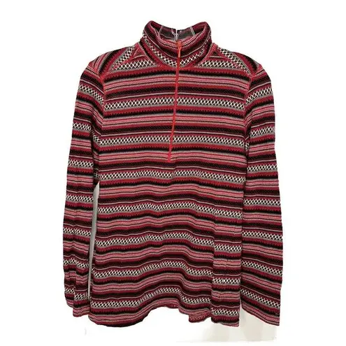 Woolrich Women's 100% Cotton Half Zip Pullover Lightweight Knit Top Sz XS