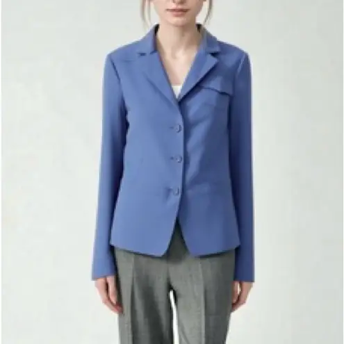 Akris Punto Akris Wool Blazer Suit Coat Jacket Slate Blue Women’s 12 Luxury Career Old Money