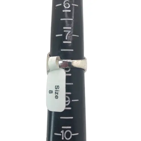 Silver Boho Ring with Red Stone