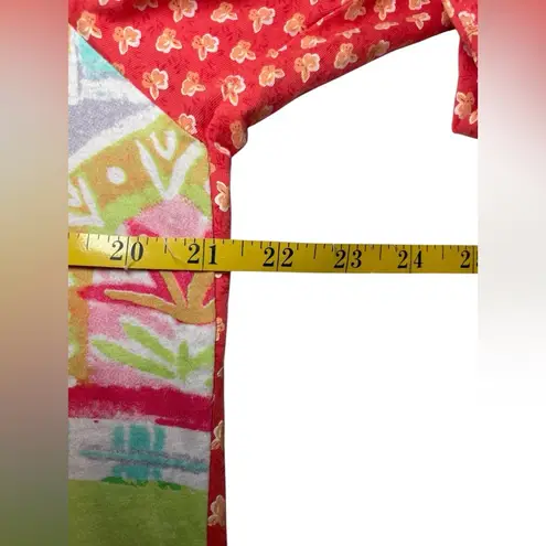 Tabi Womens Tropical Button Front Long Sleeve Shirt Large Vacation Beach Novelty