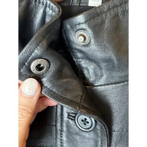 Real Leather Coat Women Large Black Leather Bristol Jacket NWT Outdoor Moto