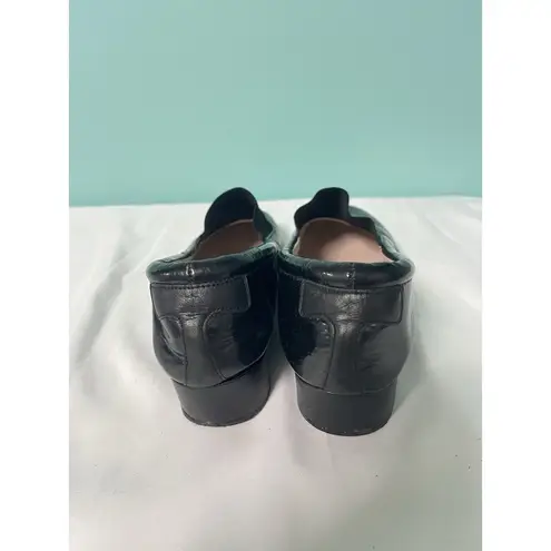 Taryn Rose Kendall Black Patent Square Toe Flats 7.5 S-427